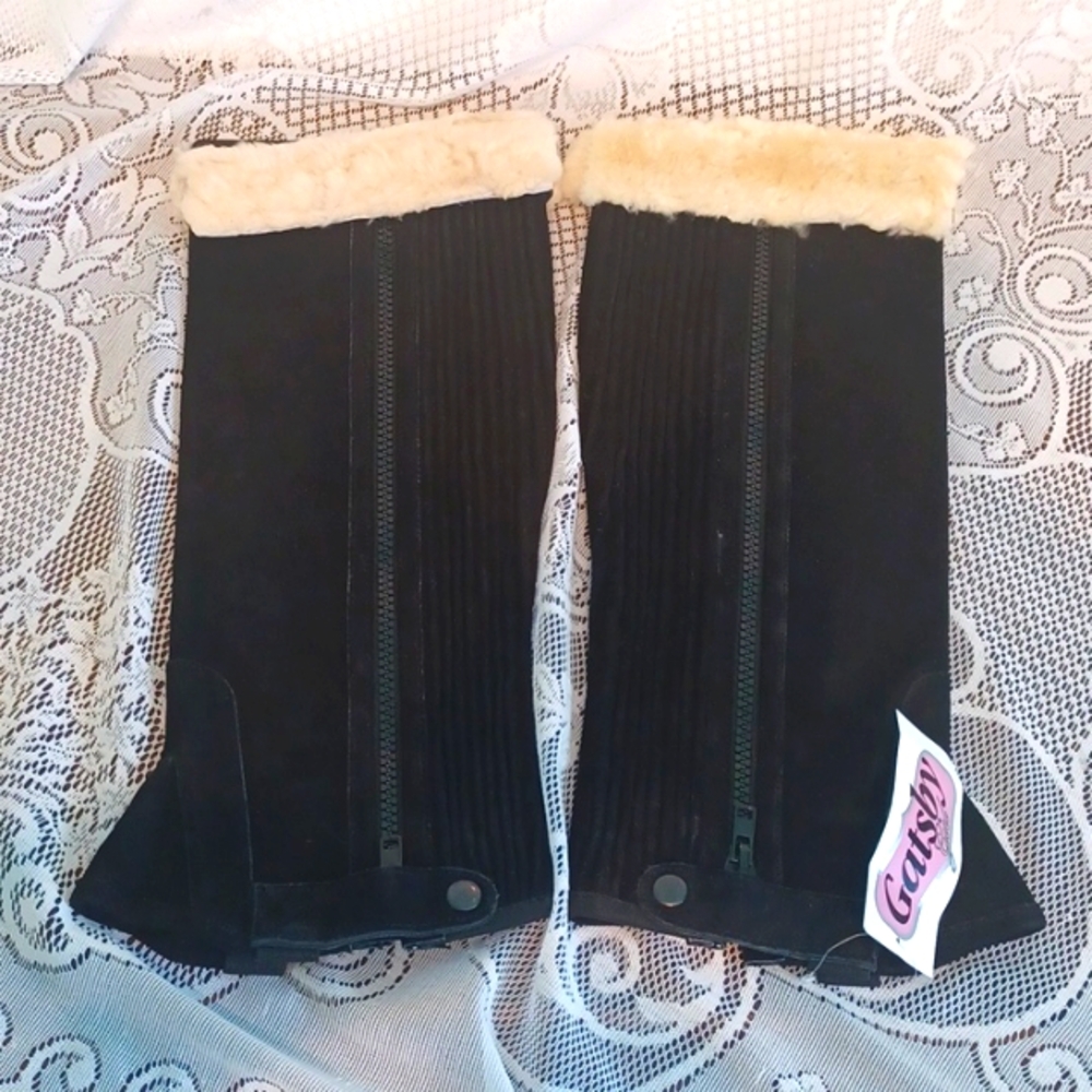 NEW! M Suede Half Chaps - GATSBY Girl 6329